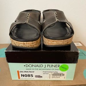 Donald Pliner bronze wedge sandals